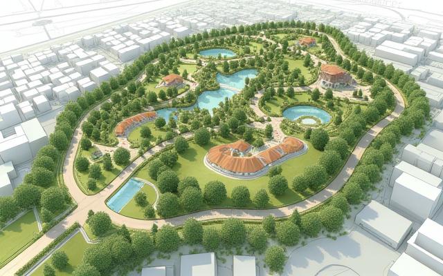 都市公園計画のための精密な地図